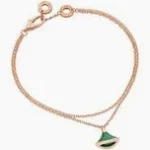 Stylish Rose Gold Charm Bracelet with Elegant Pendants