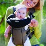Infantino Euro Rider Baby Carrier – Khaki & Black, Adjustable Front Carrier for Infants (Discontinued Model)